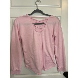 Girls pink long sleeve active top. Large 12-14